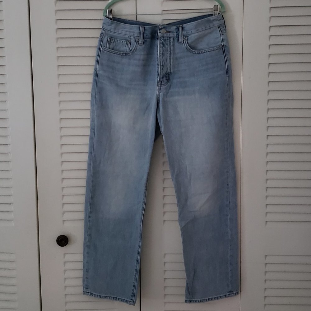 LUCKY BRAND HIGH RISE 90'S JEAN STONEWASHED BUTTON-DOWN STRAIGHT LEG SIZE 12/31